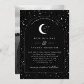 黒天アーチ結婚式招待状写真 招待状 (正面/裏面)