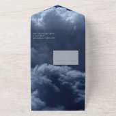 黒天月の満月の夜空 オールインワン招待状 (外側)