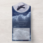 黒天月の満月の夜空 オールインワン招待状 (内側)