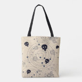 黒天糖スカル模様 トートバッグ (裏面)