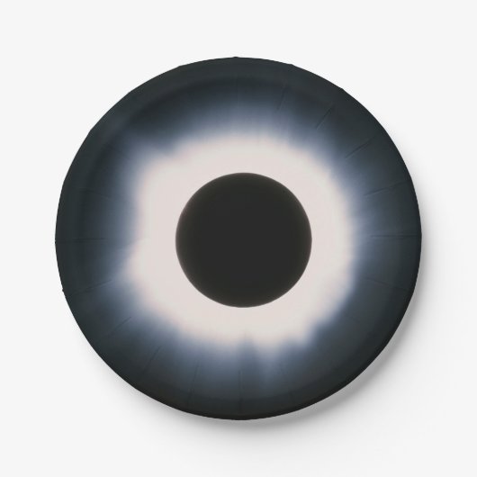 黒太陽のと白の皆既食 ペーパープレート (正面)