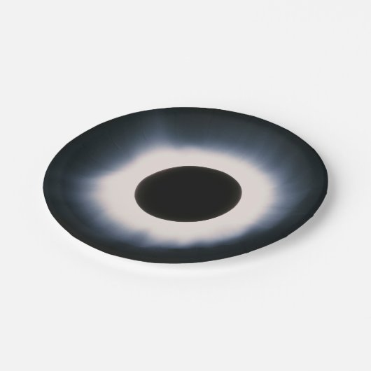 黒太陽のと白の皆既食 ペーパープレート (アングル)