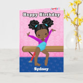 黒女体操ワード検索ハッピーバースデー カード (黄色い花)