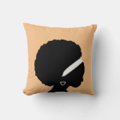 黒女枕 クッション (正面)