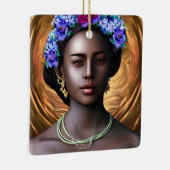 黒女神 |アフリカ系アメリカ人女性AIアート セラミックオーナメント (右)