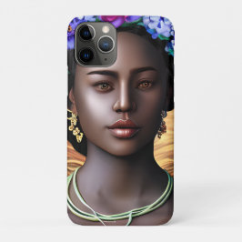 黒女神 |アフリカ系アメリカ人女性AIアート iPhone 11 PROケース