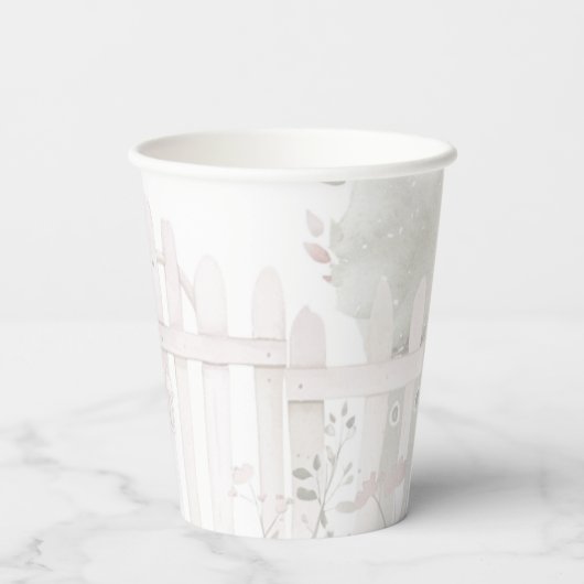 黒妖精の女の子の赤ちゃんシャワー 紙コップ (裏面)