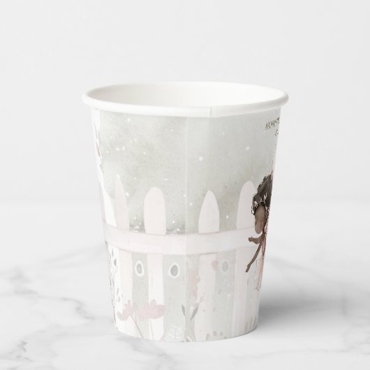 黒妖精の女の子の赤ちゃんシャワー 紙コップ (右)