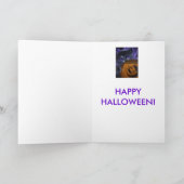 黒妖精の子猫ハロウィンカボチャ カード (内部)