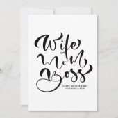 黒妻ママボス書道マザーズデイ シーズンカード (正面)