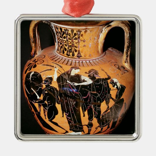 黒姿のアチックのつぼ メタルオーナメント (正面)