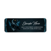 黒威厳のあるい烏が乗って華美いる ラベル (正面)