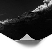 黒威厳のあると白の山トリグラフ ポスター (角)