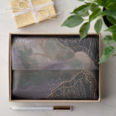 黒威厳のあるヴィンテージフローラベアデコパージュ 薄葉紙 (ギフト)