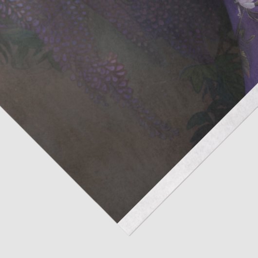 黒威厳のあるヴィンテージフローラベアデコパージュ 薄葉紙 (詳細)