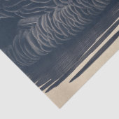 黒威厳のある白鳥ヴィンテージデカップバードプリント 薄葉紙 (詳細)