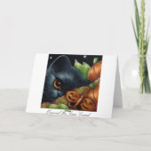 黒子猫カボチャ蝶ハロウィーンカード カード (裏面)