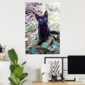 黒子猫 ポスター (ホームオフィス)