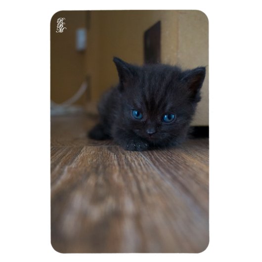 黒子猫 マグネット (縦)