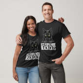 黒子猫 黒猫の母 黒父 Tシャツ (ユニセックス)