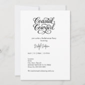 黒字沿岸女性のカーボーイバチェロレッテ 招待状 (正面)