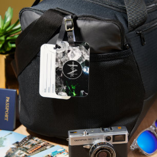 黒宇宙モノグラムの白い結晶 ラゲッジタグ