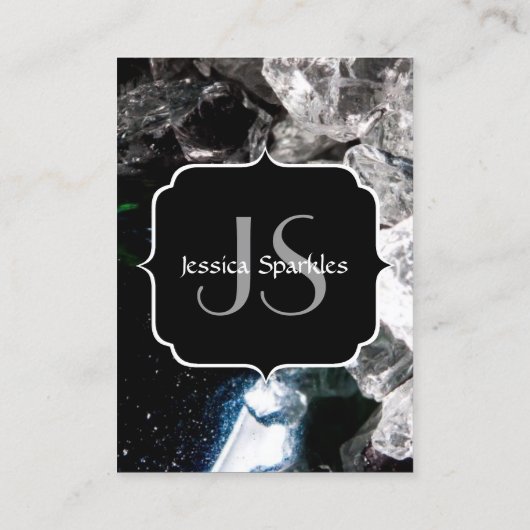 黒宇宙モノグラムの白い結晶 名刺 (裏面)