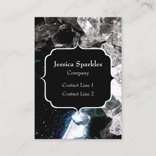 黒宇宙モノグラムの白い結晶 名刺 (正面)