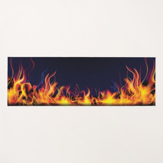 黒実在の背景に火を放つ ヨガマット (正面(横))
