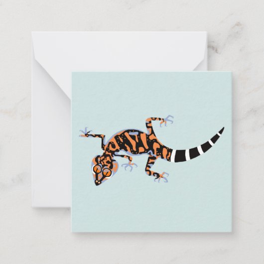 黒岩の大地のゲッコ – 絶滅危惧動物カード ノートカード (正面)