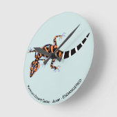 黒岩の大地GECKO – 絶滅危惧種 ラウンド壁時計 (傾斜)