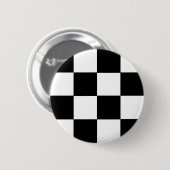 黒市松模様にと白 缶バッジ (正面&裏面)