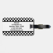 黒市松模様にモノグラム ラゲッジタグ (裏面横)