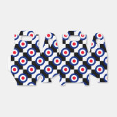 黒市松模様にレース目標モダンパーティー フェイバーボックス (折り畳みなし)