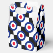 黒市松模様にレース目標モダンパーティー フェイバーボックス (オープン)