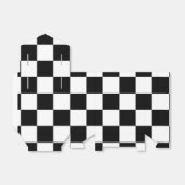 黒市松模様に白のテントの好意ボックス フェイバーボックス (折り畳みなし)