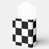 黒市松模様に白のテントの好意ボックス フェイバーボックス (オープン)