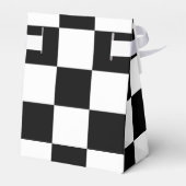 黒市松模様に白のテントの好意ボックス フェイバーボックス (裏面サイド)