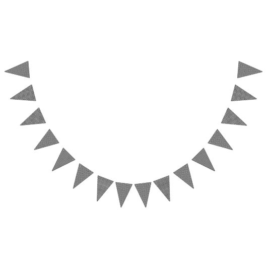 黒市松模様に白のデコール バンティングフラッグ (全)