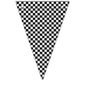 黒市松模様に白のデコール バンティングフラッグ (第2の旗)