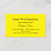 黒市松模様に白モダン黄色カッコいい 名刺 (裏面)