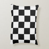 黒市松模様に白 アクセントクッション (裏面(縦))