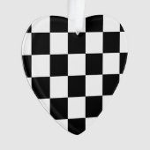 黒市松模様に白 オーナメント (正面)