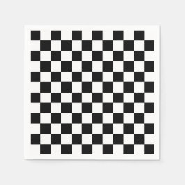 黒市松模様に白 スタンダードカクテルナプキン