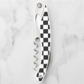 黒市松模様に白 ソムリエナイフ (正面)