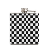 黒市松模様に白 フラスク (裏面)