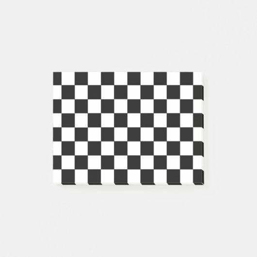 黒市松模様に白 ポストイット (正面)