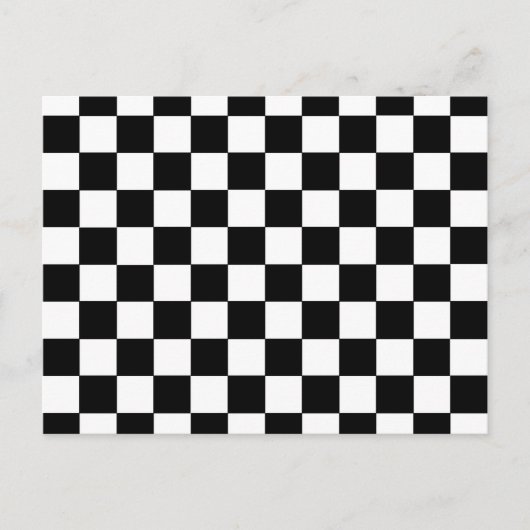 黒市松模様に白 ポストカード (正面)