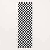 黒市松模様に白 ヨガマット (正面)