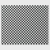 黒市松模様に白 ラッピングペーパー (フラット)